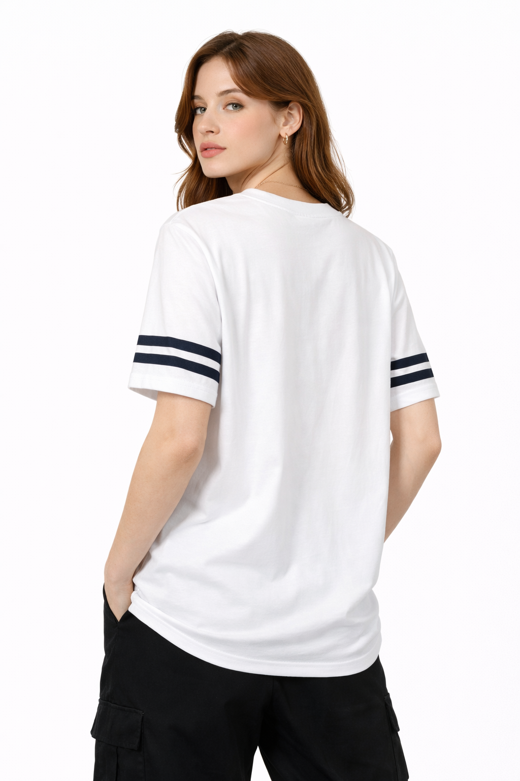 Mitchell & Ness ASTROS White V Neck Size L Women's T-Shirt
