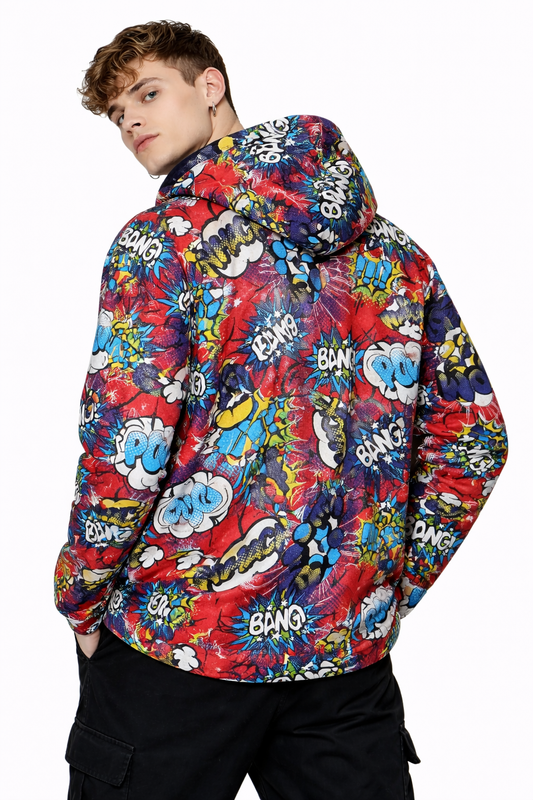 Oh Snap Drill Clothing Co Hoodie Multicolor Comic Graphic Print D2327 Y2459