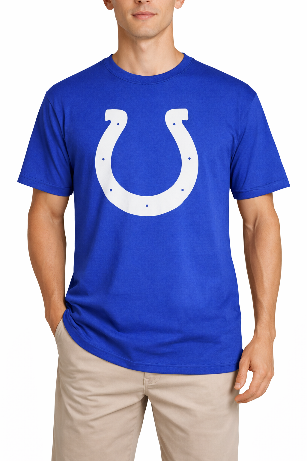 NFL Colts Blue Short Sleeves Men's T-Shirt Size M