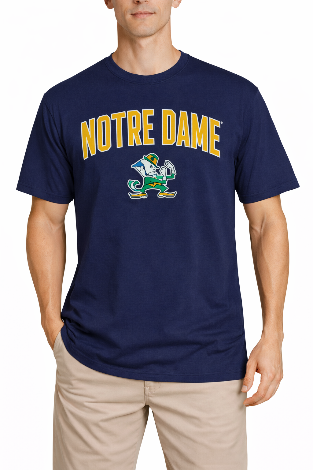 Notre Dame Blue Short Sleeves Unisex T-shirts Size M