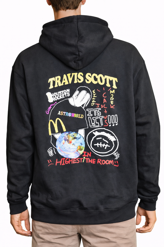 Travis Scott Black Hoodie Slim Fit