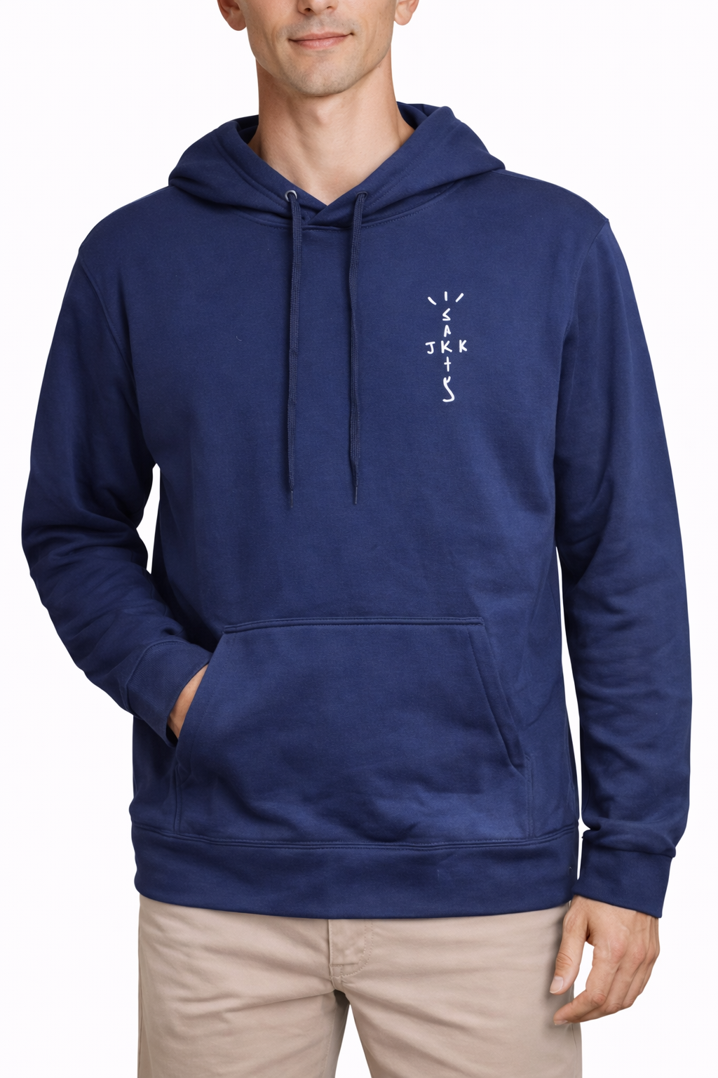 Travis Scott Blue Hoodie Slim Fit