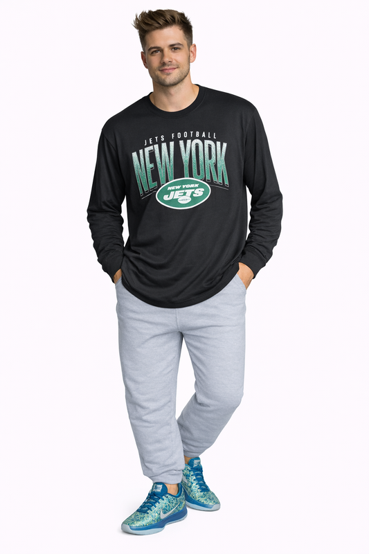New York Jets Long Sleeves Black L T-Shirt