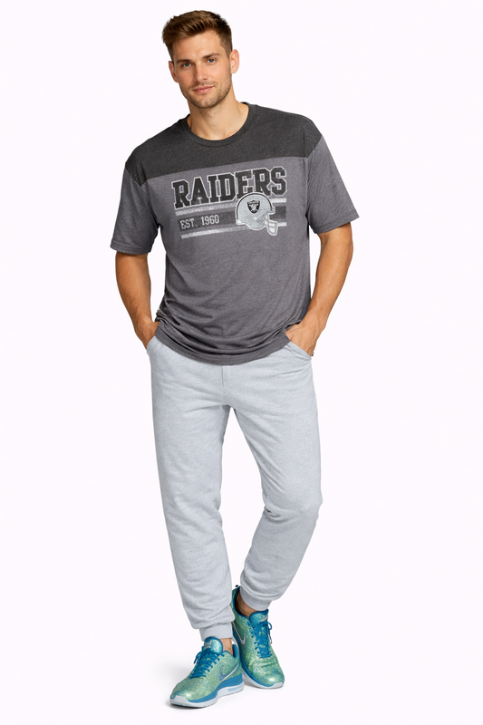 Raiders Short Sleeve Gray T-shirt