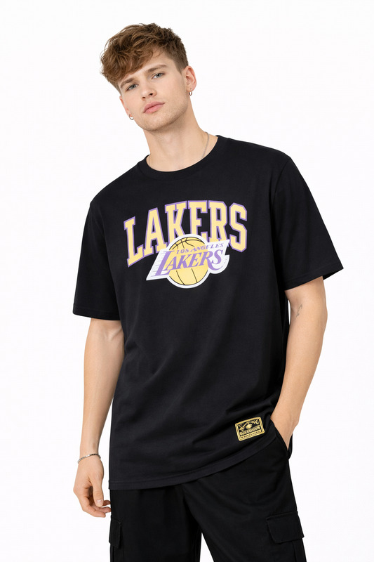 Mitchell & Ness Lakers Los Angeles Lakers Black Men's T-Shirt
