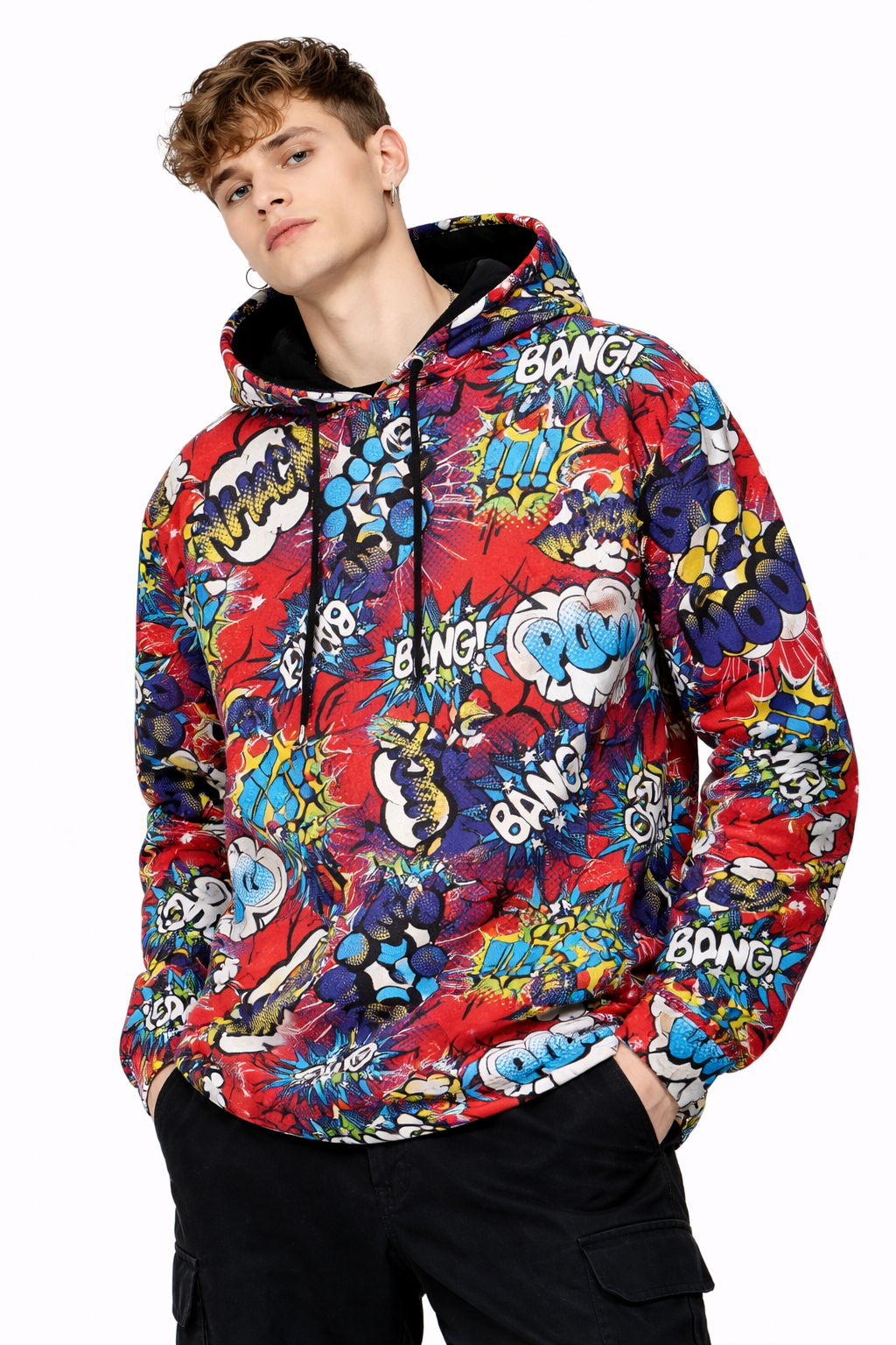 Oh Snap Drill Clothing Co Hoodie Multicolor Comic Graphic Print D2327 Y2459