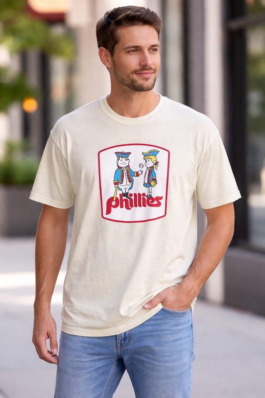 Mitchel & Ness Ivory Phillies Men T-shirt Size XL
