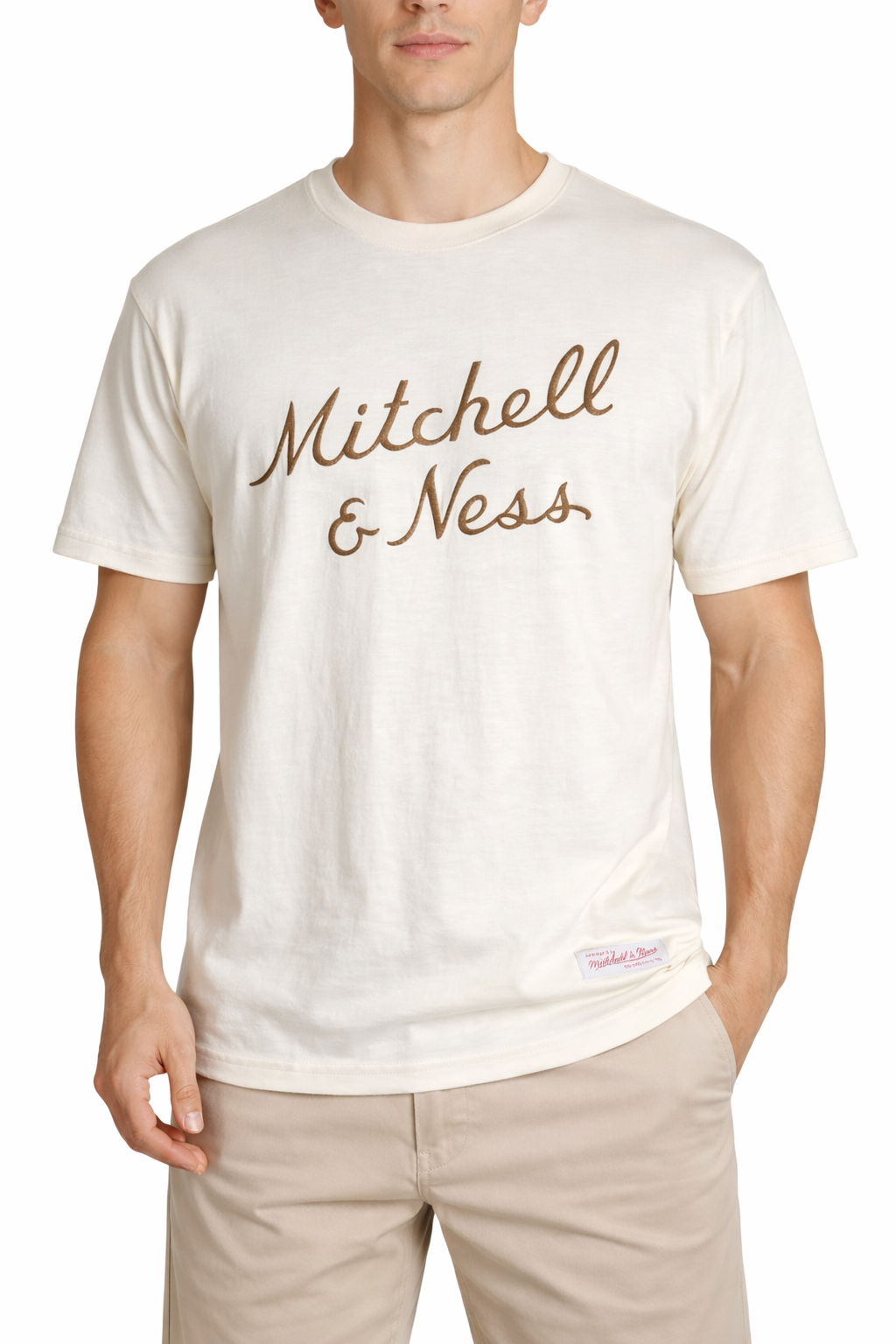 Mitchell & Ness Ivory Men's T-Shirt Size L