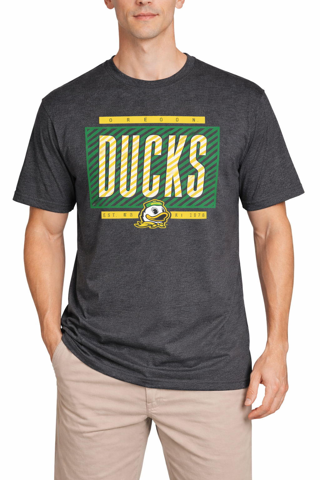 Oregon Ducks Short  Sleeves  Men's T-Shirt Size 2XL