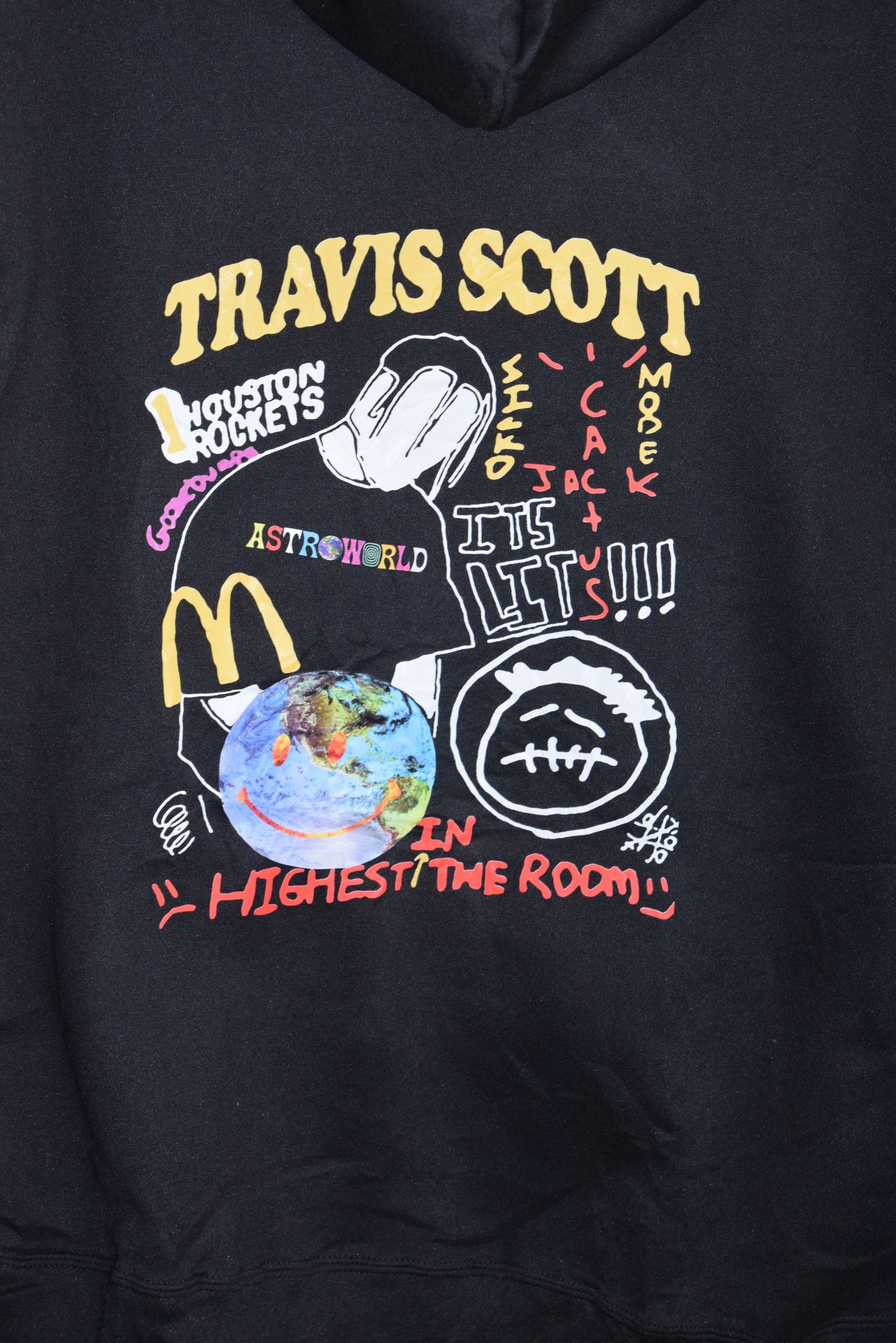 Travis Scott Black Hoodie Slim Fit