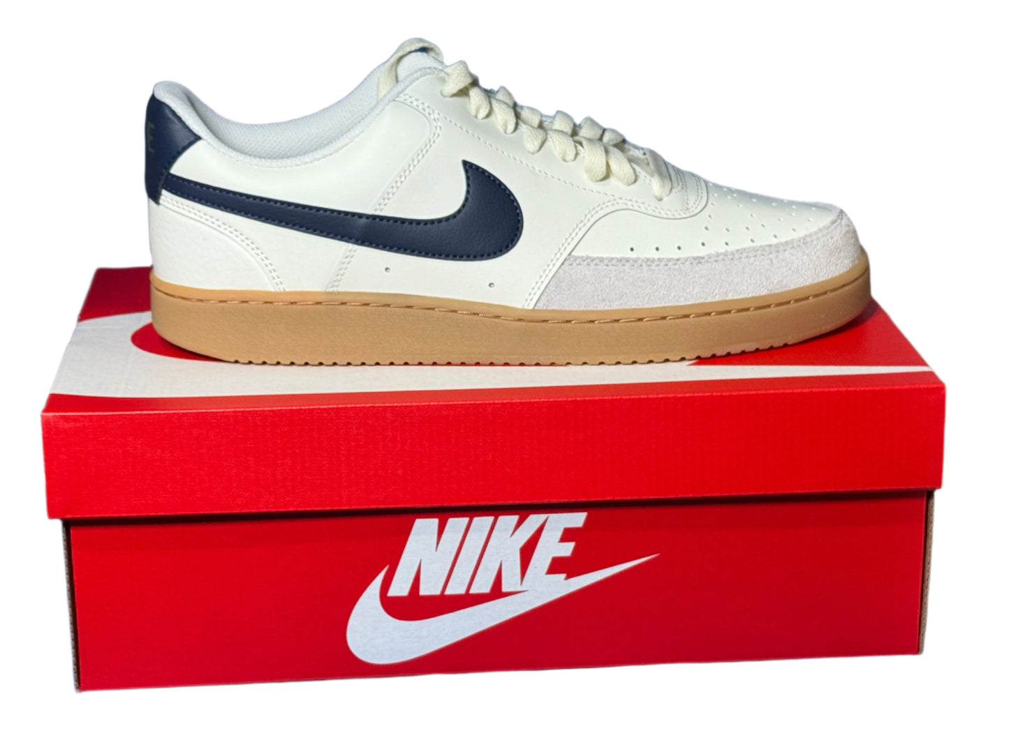 Nike Court Vision Low - Sail / Midnight Navy Gum (HF1068-133)