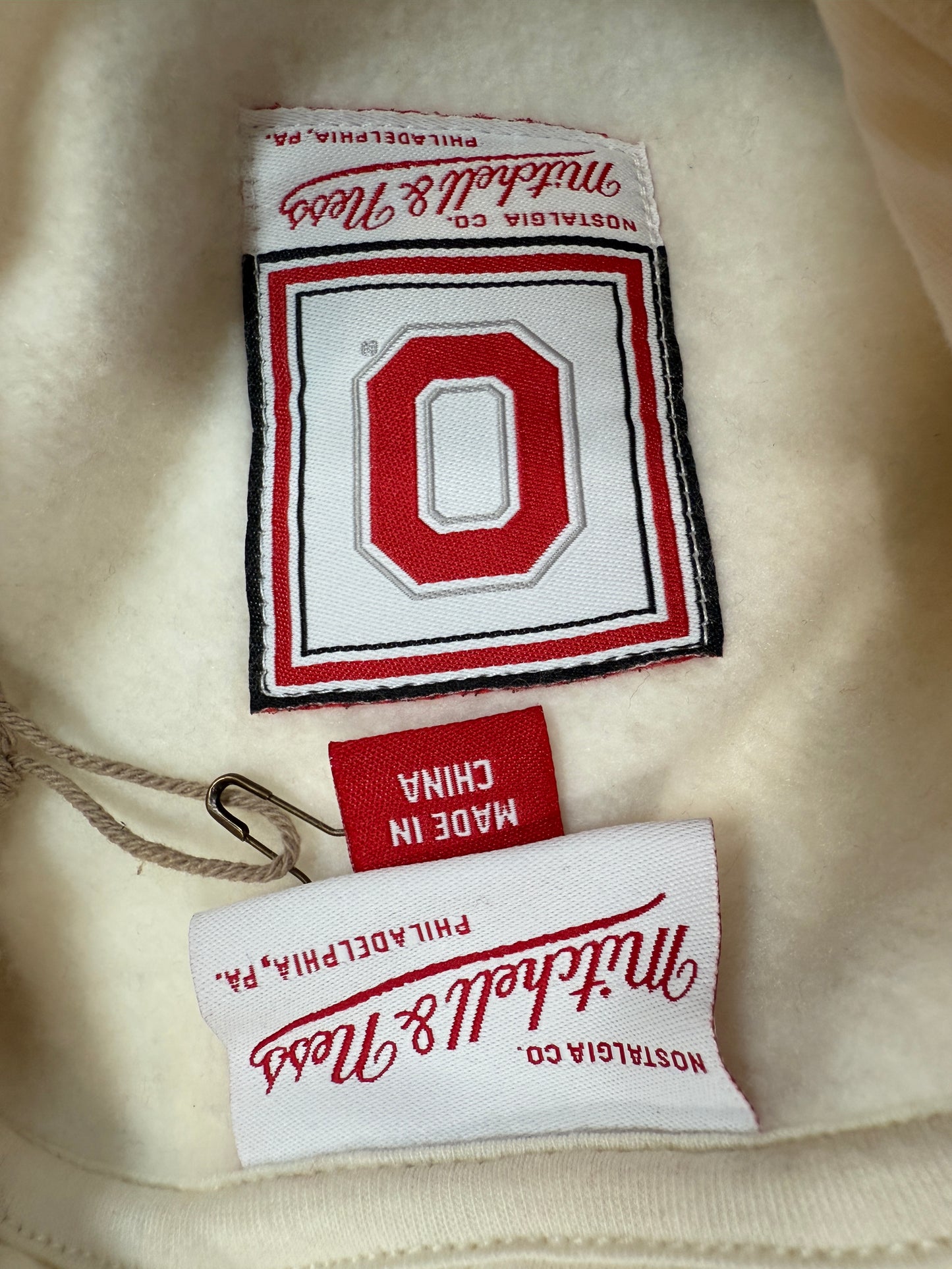 Buckeyes Mitchell & Ness Ohio State Vintage Hoodie